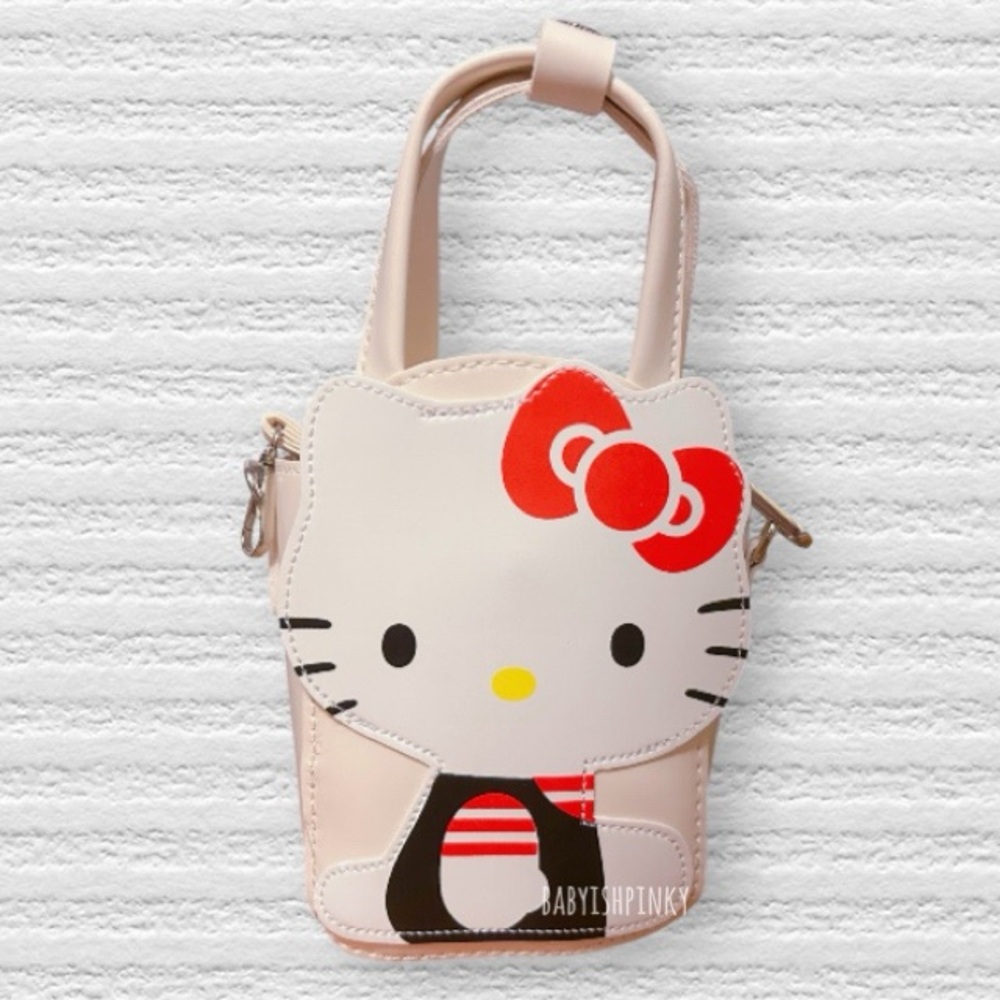 Hello Kitty Beige and Red Crossbody Bag